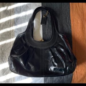 Coach pleated black purse